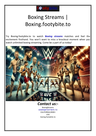 Boxing Streams | Boxing.footybite.to