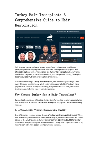 turkey hair transplant