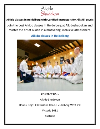 Aikido Classes in Heidelberg with Certified nstructors for All Skill Levels