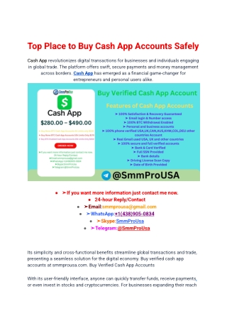 Top Place to Buy Cash App Accounts Safely