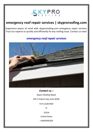 emergency roof repair services skyproroofing.com