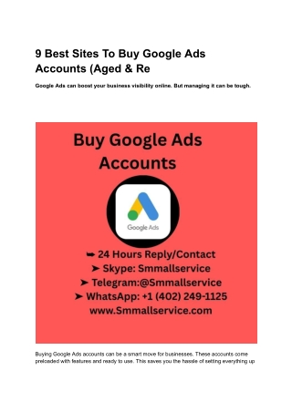 9 Best Sites To Buy Google Ads Accounts (Aged & Re