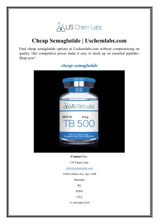 Cheap Semaglutide  Uschemlabs.com