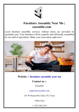 Furniture Assembly Near Me | easemble.com