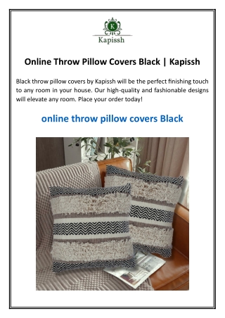 Online Throw Pillow Covers Black