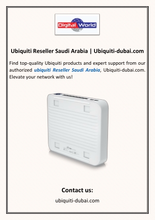 Ubiquiti Reseller Saudi Arabia | Ubiquiti-dubai.com