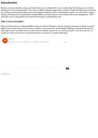 How to Host an Eco-Friendly BBQ by the Swimming Pool!