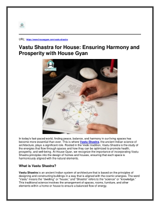 Vastu Shastra for House Ensuring Harmony and Prosperity with House Gyan