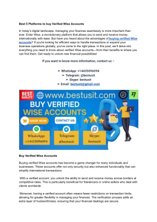 How To Buy Verified, Transferwise Accounts, Business or Personal