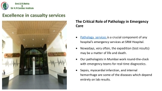 Critical Testing, Trusted Experts : SRM Hospital's Pathologists in Mumbai