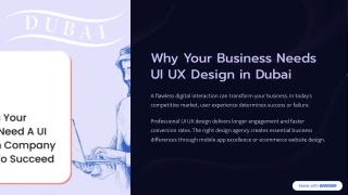 Why Does Your Business Need a UI UX Design Company in Dubai to Succeed