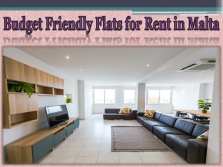 Budget Friendly Flats for Rent in Malta