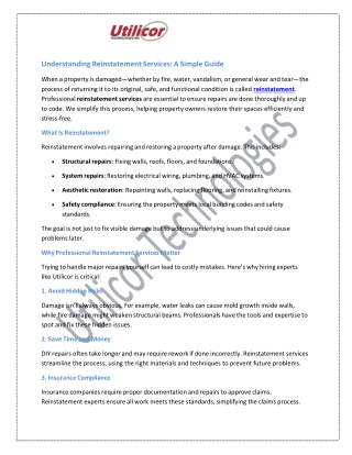 Utilicor Technologies