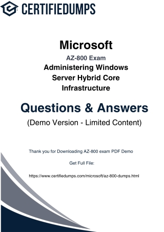 Latest AZ-800 Exam Dumps & Study Plan for 2025 – Fast Track to Windows Server Ex