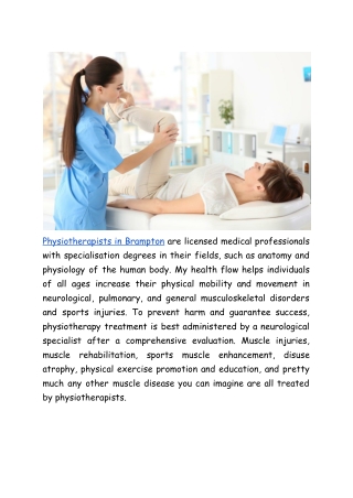 Physiotherapist Brampton,