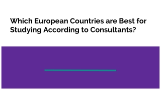 Which European countries are best for studying according to consultants_