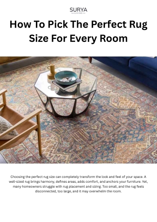 How to Pick the Perfect Rug Size for Every Room