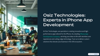 Osiz Technologies Experts in iPhone App Development