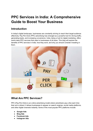 PPC Services in India_ A Comprehensive Guide to Boost Your Business