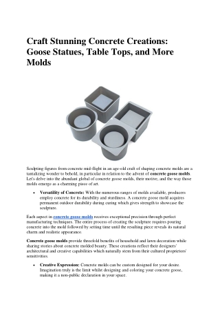 Craft Stunning Concrete Creations