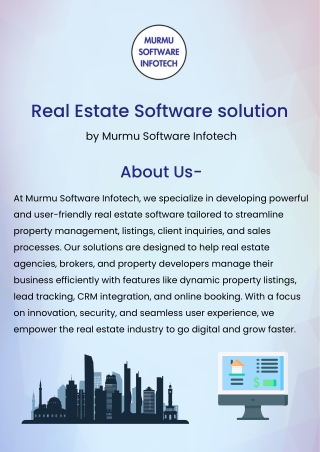 Realestate and construction firms software & applications brochure