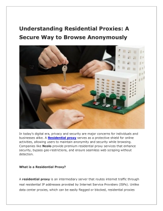 Residential Proxy Solutions by Ncolo