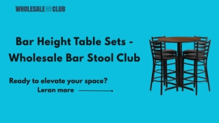 Bar Height Table Sets- Wholesale Bar Stool Club