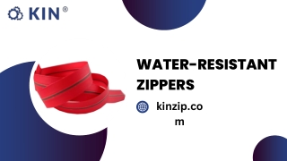 Water-resistant zippers