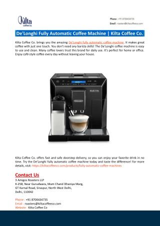 De'Longhi Fully Automatic Coffee Machine