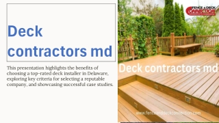 Deck contractors md
