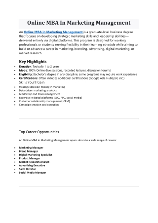 Online MBA In Marketing Management(2)