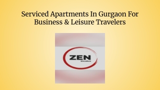 Serviced Apartments In Gurgaon For Business & Leisure Travelers