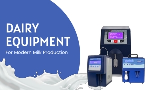 Dairy Equipment For Modern Milk Production