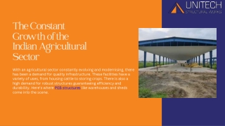 The Constant Growth of the Indian Agricultural Sector