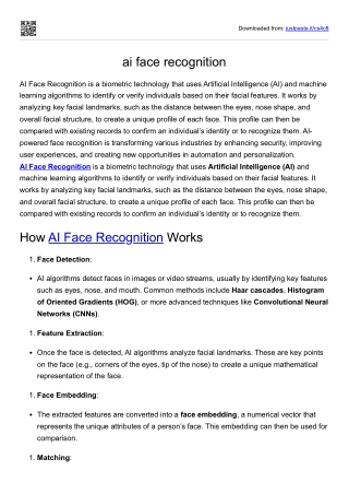 ai face recognition
