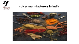 spices manufacturers in india