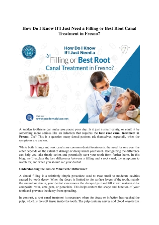 Discover the Best Root Canal Treatment in Fresno – What You Need to Know