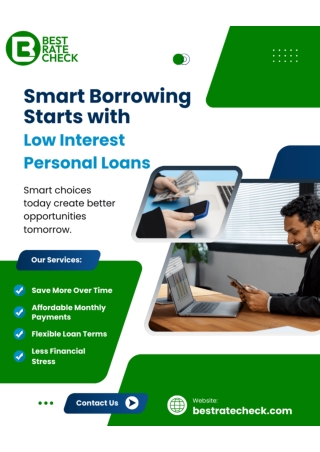 Smart Borrowing Begins with Low Interest Personal Loans