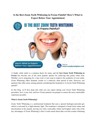 Looking for the Best Zoom Teeth Whitening in Fresno? Here’s What to Expect