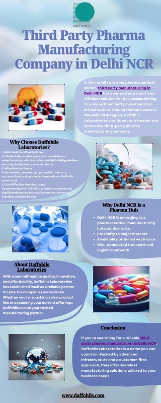 Third Party Pharma Manufacturing Company in Delhi NCR