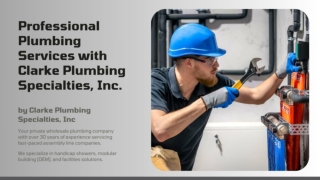 Professional Plumbing Services with Clarke Plumbing Specialties, Inc.