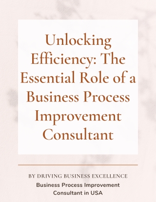Unlocking Efficiency: The Essential Role of a Business Process Improvement