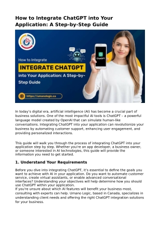 How to Integrate ChatGPT into Your Application: A Step-by-Step Guide
