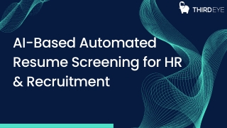 AI-Based Automated Resume Screening for HR & Recruitment