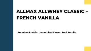 ALLMAX AllWhey Classic – French Vanilla