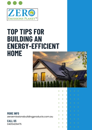 Top Tips For Building An Energy-Efficient Home
