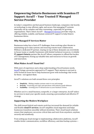 AccuIT – Managed IT Services