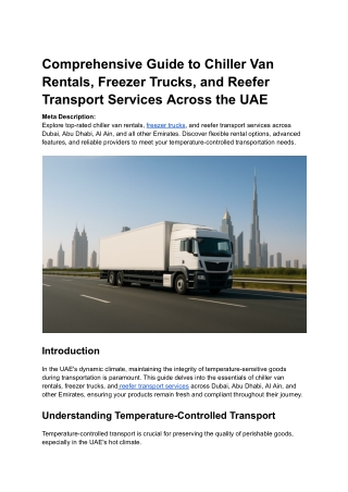 Best Refrigerated Trucks