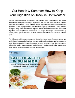 Gut Health & Summer_ How to Keep Your Digestion on Track in Hot Weather