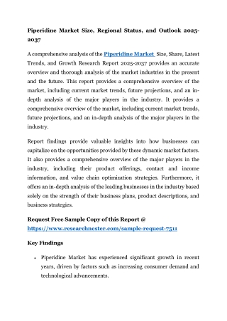 Piperidine Market